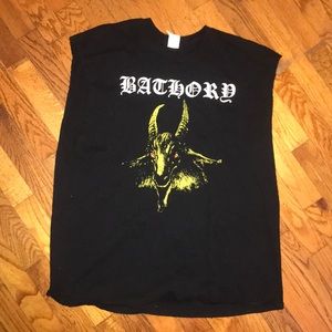 Bathory Black Metal Cut Off T Shirt XL